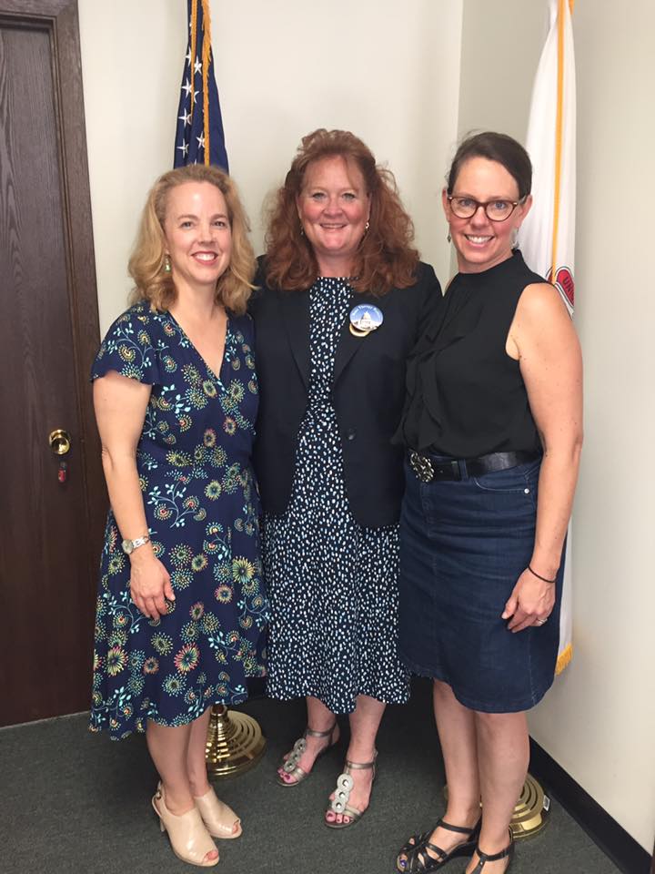 A photo of Illinois State Senator Laura Murphy with task force members Nancy Swanson and Victoria Storm.